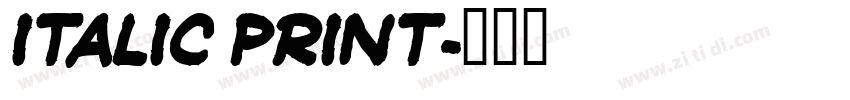 Italic Print字体转换